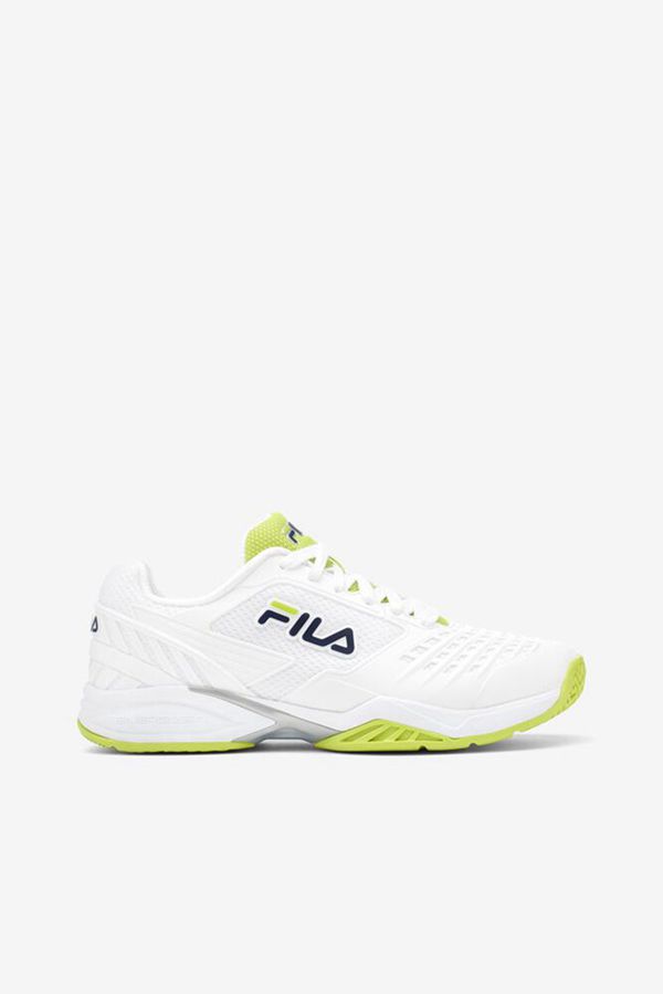 Fila Axilus 2 Energized Women's Tennis Shoes - White/Navy/Light Green,NZ 271-53470